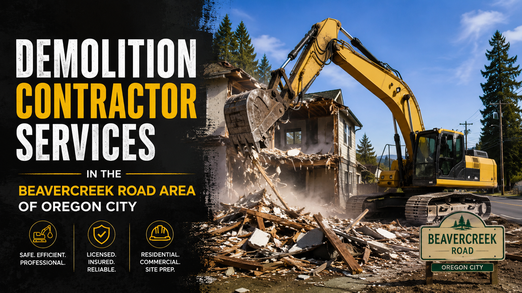 Demolition Contractor Services in the Beavercreek Road Area of Oregon City